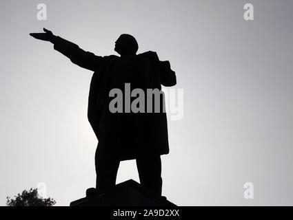Statue of Lenin in Bishkek Stock Photo