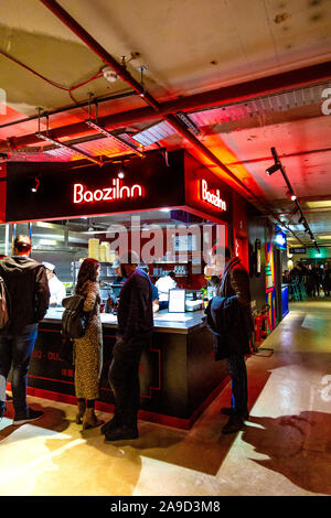 15th November 2019 - Opening of Market Hall West End, London, UK, people ordering at the BaoziInn stall