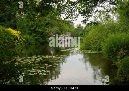 The Fish and Eels Public House Pub in Dobbs Weir Essex near Hoddesdon and Harlow canal side on river stort Stock Photo