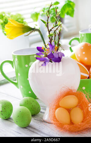 Easter table decoration Stock Photo