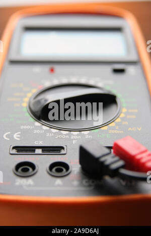 Electronic measuring instrument. Electronic multi meter. Measuring device. Stock Photo