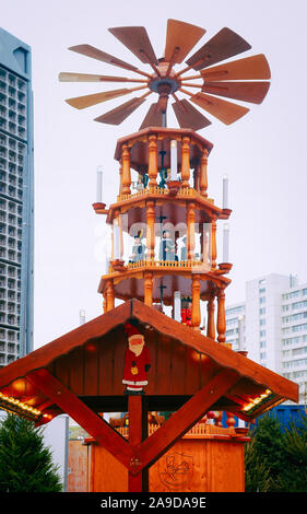 Christmas Carousel Christmas Market Kaiser Wilhelm Memorial Church Winter Berlin new Stock Photo