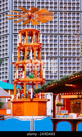 Christmas Carousel on Christmas Market Kaiser Wilhelm Memorial Berlin new Stock Photo