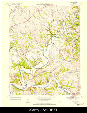 Maud, Kentucky, map 1953, 1:24000, United States of America by Timeless ...