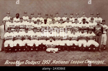 1952 Brooklyn Dodgers Starting Lineup Original News Photograph,, Lot  #80503