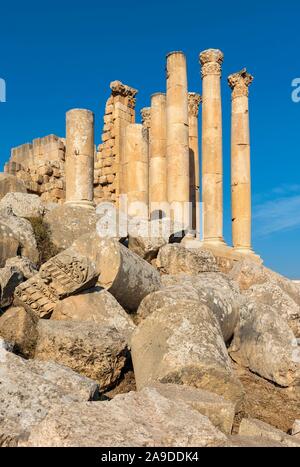 Temple of Zeus, Jerash, Jordan Stock Photo