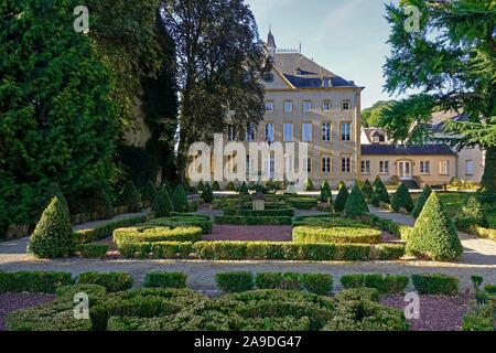 Schengen Castle in Schengen, Canton Remich, Moselle Valley, Luxembourg Stock Photo