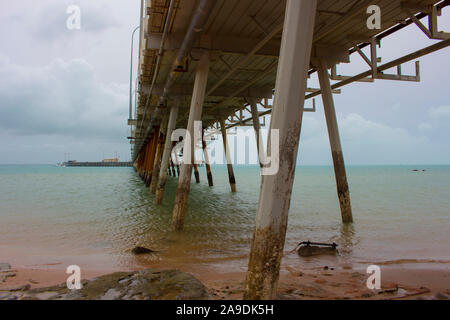 The Port of Broome,Western Australia, the largest deep-water access port servicing  Kimberley region ,open to shipping on a 24 hours basis seven days . Stock Photo