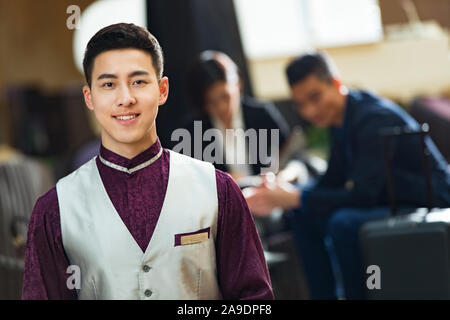 The hotel waiter Stock Photo