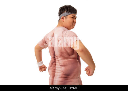 Small fat 3 d clothing fitness Stock Photo