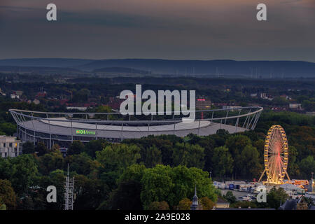 Hannover, arena HDI seen from the city hall Stock Photo