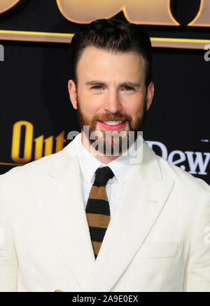 Los Angeles, California, USA 14th November 2019 Actor Chris Evans attends the Los Angeles Premiere of Lionsgate's 'Knives Out' on November 14, 2019 at Regency Village Theatre in Los Angeles, California, USA. Photo by Barry King/Alamy Live News Stock Photo