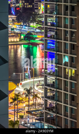 Brisbane, town view at night Stock Photo
