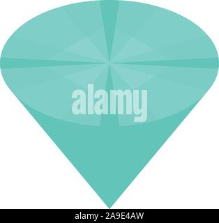 Aqua gemstone icon, isometric style Stock Vector