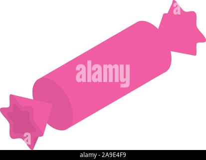 Pink bonbon icon, isometric style Stock Vector