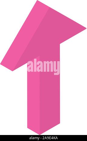 Arrow up icon, isometric style Stock Vector