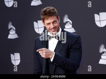 Las Vegas, United States. 14th Nov, 2019. American-Cuban actor William Levy arrives for the 20th annual Latin Grammy Awards at the MGM Garden Arena in Las Vegas, Nevada on Thursday, November 14, 2019. Photo by James Atoa/UPI Credit: UPI/Alamy Live News Stock Photo