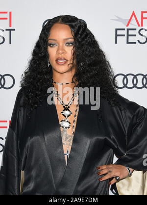Hollywood, California, USA. 14th Nov, 2019. Rihanna, at AFI FEST 2019 Presented By Audi - 'Queen & Slim' Premiere at TCL Chinese Theatre in Hollywood, California on November 14, 2019. Credit Faye Sadou/MediaPunch Credit: MediaPunch Inc/Alamy Live News Stock Photo