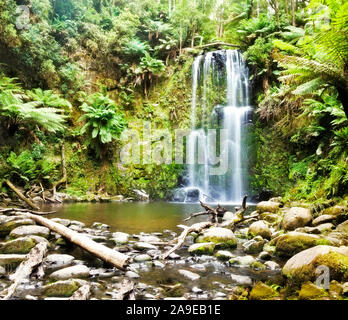A photography of a rain forest waterfall Stock Photo - Alamy