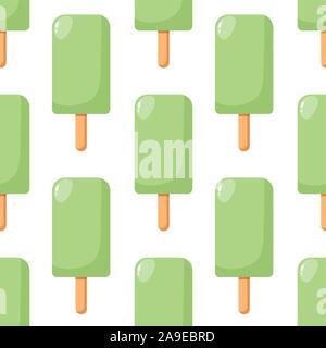 Bright flat seamless pattern with ice cream Stock Vector Image & Art ...
