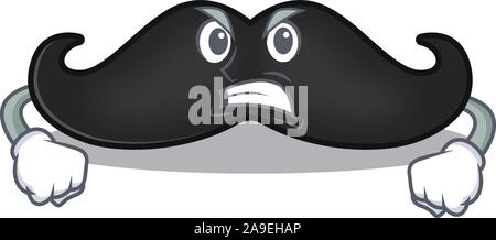 angry mustache with in the cartoon shape Stock Vector