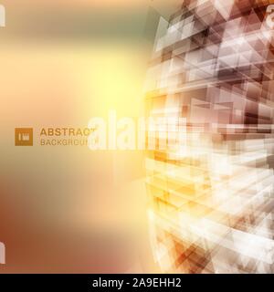 Abstract virtual technology 3D futuristic geometric overlapping on glowing background with lighting. Digital big data perspective. Building X-ray tran Stock Vector