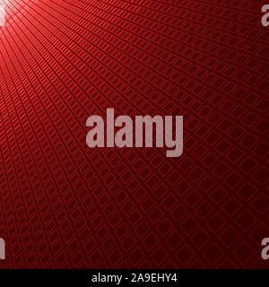 Abstract red gradient radial background with diagonal perspective square pattern texture. Vector illustration Stock Vector