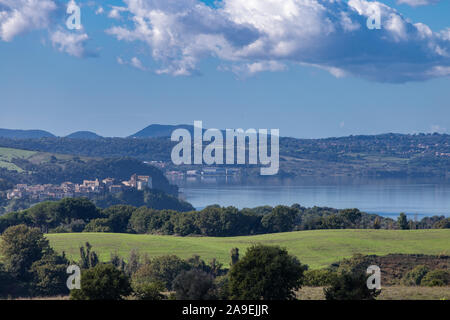 Bracciano lake from Martignano Stock Photo