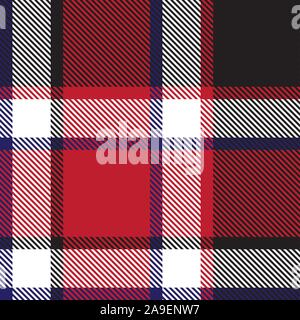 Classic Modern Plaid Tartan Seamless Pattern in Vector - This is a classic plaid, checkered, tartan pattern suitable for shirt printing, fabric Stock Vector