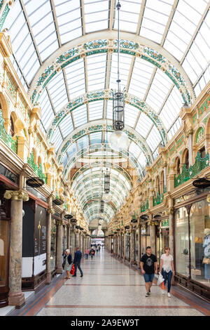 Victorian County Arcade interior, Victoria Quarter, Leeds, West Yorkshire, England, United Kingdom Stock Photo