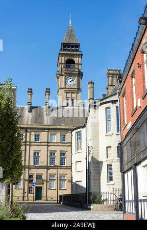 Wakefield Town Hall from Crown Court, Wakefield, West Yorkshire, England, United Kingdom Stock Photo