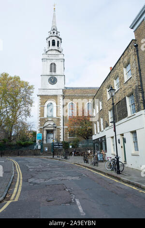 The historic Saint James' Church, Clerkenwell Close, London, EC1, UK Stock Photo