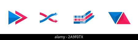 Colorful arrow elements Stock Vector