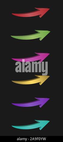Colorful arrow elements Stock Vector