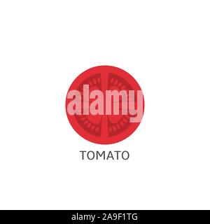 Red tomato icon Stock Vector
