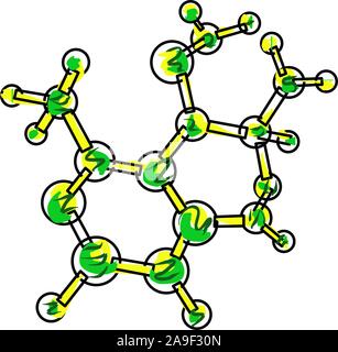Molecule, chemistry. Science icon isolated. Physics concept. Abstract technology illustration Stock Vector
