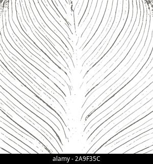 Grunge floral texture in black and white. Leaf textured background. Vector template. Distress vector texture. Stock Vector