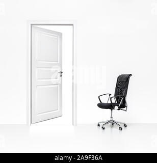 Office chair and door Stock Photo