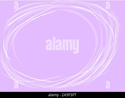Violet round grange background. Minimalism backdrop, frame for decor design.  Abstract illustration. Dust, messy, texture Stock Vector