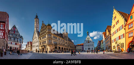 Town Hall of Rothenburg ob der Tauber Stock Photo