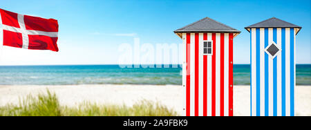 Beach house in denmark Stock Photo