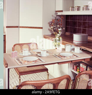 1983 New fitted Kitchen, UK Stock Photo