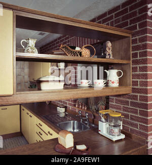 1983 New fitted Kitchen, UK Stock Photo