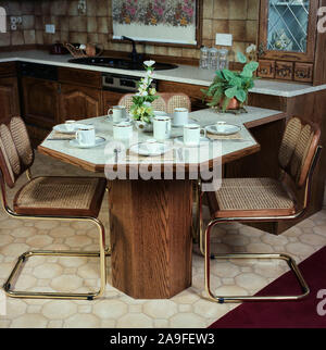 1983 New fitted Kitchen, UK Stock Photo