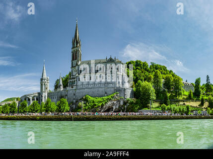 Basilica Notre Dame in Lourdes France Europe Stock Photo