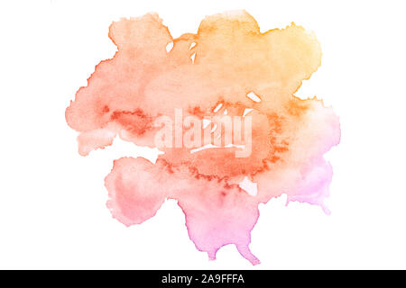 Multicolor watercolor in pastel colors with a smooth transition of the gradient. Isolated place with divorces and borders. Frame with copy space for t Stock Photo