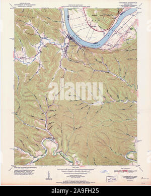 Usgs Topo Map Kentucky Ky Vanceburg 804053 1951 24000 2a9fh25 
