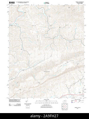 USGS TOPO Map Kentucky KY Varilla 20110630 TM Stock Photo