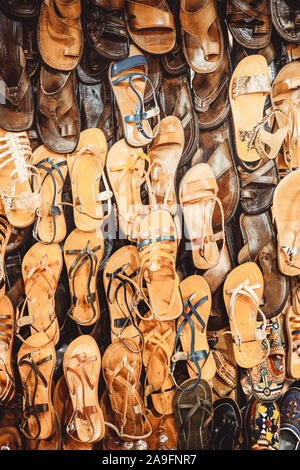 traditional espadrilles stall Stock Photo