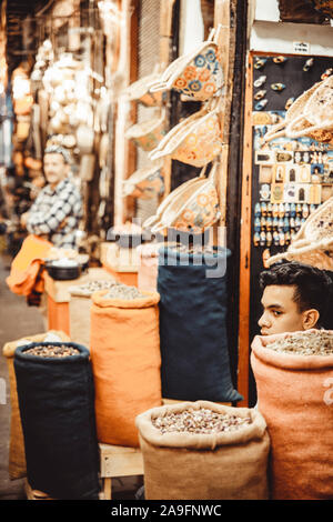traditional espadrilles stall Stock Photo